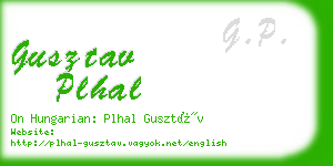 gusztav plhal business card